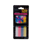 Birthday Candles, 24 Piece - with holders